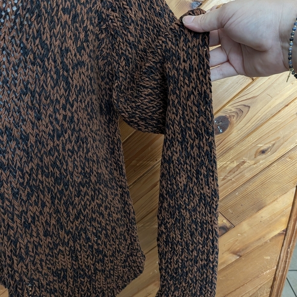 Eileen Fisher Brown Cowl Neck Sweater Size Small - Picture 3 of 7